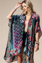 Load image into Gallery viewer, 6499- Midnight Mosaic Viscose Kimono
