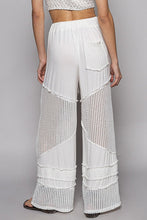 Load image into Gallery viewer, 4121-POL Contrast see through elastic waist culottes pants
