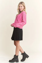 Load image into Gallery viewer, 4656-Mineral Washed Sweater Top-PINK
