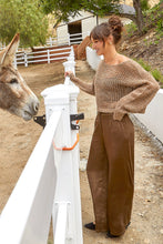 Load image into Gallery viewer, 4703-Metallic Net Pullover Sweater-TOFFEE
