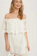 Load image into Gallery viewer, 4447-Off the Shoulder Lace Dress-IVORY
