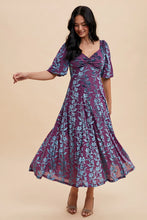 Load image into Gallery viewer, 4692-Burnout Velvet Maxi Dress-PLUM
