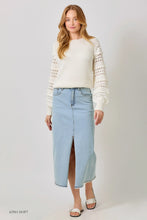 Load image into Gallery viewer, 5769-Textured Sleeve Sweater-CREAM
