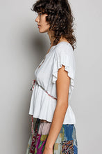Load image into Gallery viewer, 6066- V-Neck Adjustable Waist Sleeveless Top-WHITE
