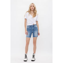 Load image into Gallery viewer, 4963- MICA High Rise Stretch Midi Shorts - Vintage Style
