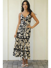 Load image into Gallery viewer, 5837-Spaghetti Strap Deep Vneck Maxi Dress with Cutout
