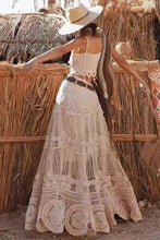 Load image into Gallery viewer, 5910-Boho Crochet Maxi Skirt-BEIGE-ONE SIZE
