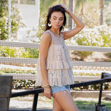 Load image into Gallery viewer, 5884-Desert Dream Moonlight Tiered Lace TOP
