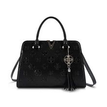 Load image into Gallery viewer, 6535- Alessia Embossed Women's Top Handle Crossbody-BLACK
