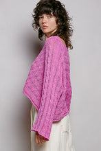Load image into Gallery viewer, 6021-POL Cropped Twisted Cable Solid Top-BERRY
