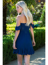 Load image into Gallery viewer, 4451-Bohemian Silhouette Mine Dress-NAVY
