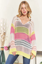 Load image into Gallery viewer, 4327-COLORBLOCK CROCHET TOP
