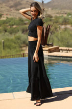 Load image into Gallery viewer, 5706-Wide Leg Flare Pants-BLACK
