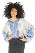 Load image into Gallery viewer, 5588-Light Weight V Neck Pullover Sweater-VINTAGE BLUE
