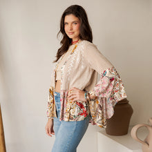 Load image into Gallery viewer, 5948-Boho Floral Embroidered Lace Trim Cardigan
