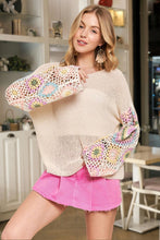 Load image into Gallery viewer, 5411-Multi Color Lightweight Loose Top-IVORY
