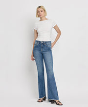 Load image into Gallery viewer, 4525- VERVET-BELLA HR Slant Hem Flare Jeans
