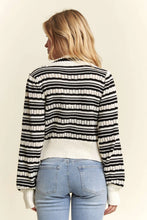 Load image into Gallery viewer, 4697-Bow Tie Stripe Sweater Top
