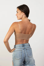 Load image into Gallery viewer, Comfy! Ultra Soft Lace Trim Ribbed Padded Seamless Bralette-ONE SIZE
