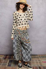 Load image into Gallery viewer, 5895- POL LONG SLEEVE CROCHET CARDIGAN-BLACK
