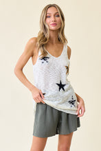 Load image into Gallery viewer, 5199-Star Sweater Tank-IVORY
