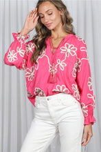 Load image into Gallery viewer, 6340- Embroidered 100% Cotton Elegant Blouse-PINK
