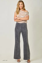 Load image into Gallery viewer, 6729- Velvet Corduroy Bootcut Trousers-CHARCOAL
