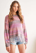 Load image into Gallery viewer, 4693- Pull Over Fringe Sweater-multi
