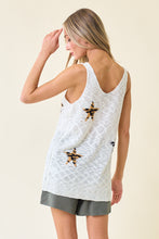 Load image into Gallery viewer, 5199-Star Sweater Tank-IVORY
