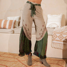 Load image into Gallery viewer, 4587-Boho Fusion: Overdyed Rayon Bellbottom Pants
