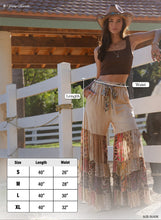 Load image into Gallery viewer, 5889-Boho Ruffled Tiered Wide Leg Knit &amp; Print Pants
