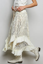 Load image into Gallery viewer, 5903- POL HIGH LOW SKIRT-CREAM
