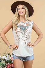 Load image into Gallery viewer, 6024-Longhorn Graphic Sleeveless Top
