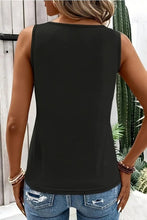Load image into Gallery viewer, 6059- Cross-Strap Tank Top with Metal Buckle-BLACK
