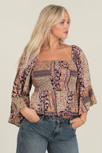 Load image into Gallery viewer, 5288-Fully Smocked Bodice Top with A Wide Sleeve
