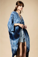 Load image into Gallery viewer, 6495- Indigo Tie Dye Kimono
