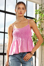 Load image into Gallery viewer, 4440- Cutesy Washed Smocking Tank Top
