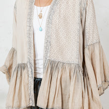 Load image into Gallery viewer, 6038- Elegant Kimono-Inspired Frill Shrug-cream

