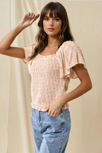 Load image into Gallery viewer, 5197-Smocked Top - -CORAL
