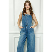 Load image into Gallery viewer, 5350-Denim Multi Button Fatigue Overall
