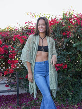 Load image into Gallery viewer, 6091- Floral Pattern Kimono -SAGE
