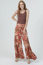 Load image into Gallery viewer, 6591- Wide Leg Pants with Lace Inserts-FLORAL
