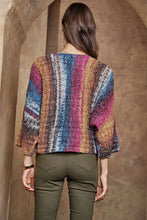 Load image into Gallery viewer, 4694-Multi Color Sweater Top-BURGANDY
