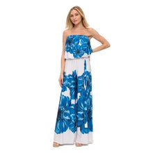 Load image into Gallery viewer, 6270- ARIELLA BLUE AND WHITE JUMPSUIT
