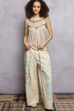 Load image into Gallery viewer, 5899- POL CROCHET HALTER TOP W/ SHELLS-ONE SIZE -BEIGE
