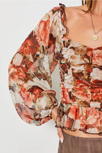 Load image into Gallery viewer, 4706-Floral Square Neck Long Sleeve
