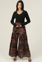 Load image into Gallery viewer, 5833-Wide Leg Printed Pants-BLACK
