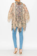 Load image into Gallery viewer, 5373-Classic All Lace Cardigan with Tiered Layers
