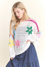 Load image into Gallery viewer, 4886- Floral Applique Crochet Top
