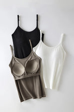 Load image into Gallery viewer, 5381-Modal Padded Longline Camisole Top-WHITE
